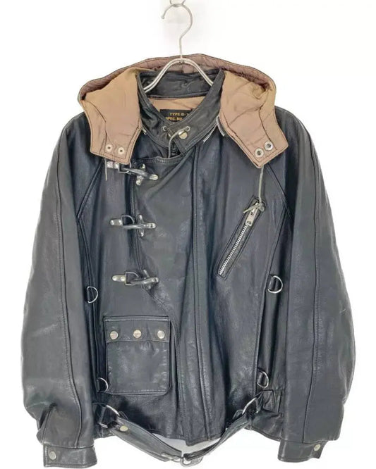 Avirex B-7 Black Leather Tanker Jacket