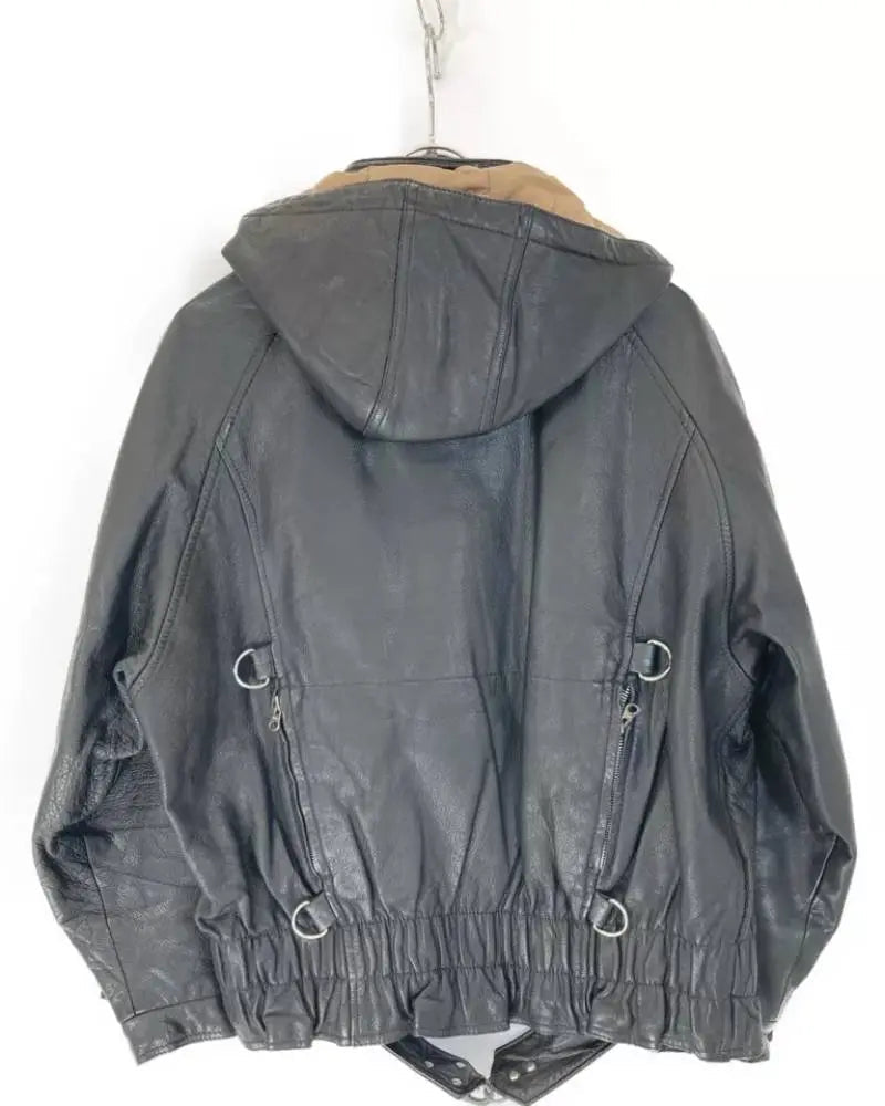 Avirex B-7 Black Leather Tanker Jacket
