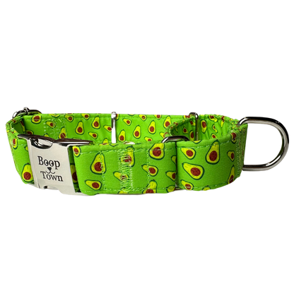 Boop Town Soft Cotton Dog Collar - Anti-Hair Matting & Durable Nylon Core - Quick Release Metal Buckle - Adjustable for Small Medium Large XL Dogs - Gold Tone Hardware