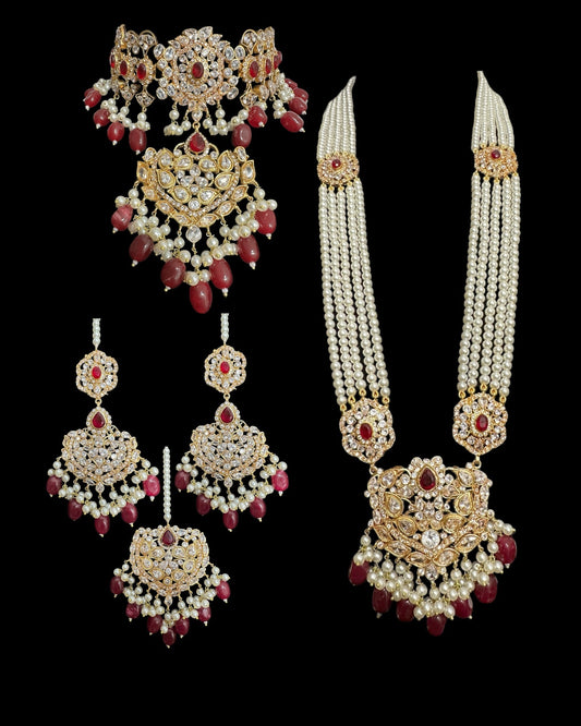 BR491 SHAIRA ruby bridal set ( READY TO SHIP )