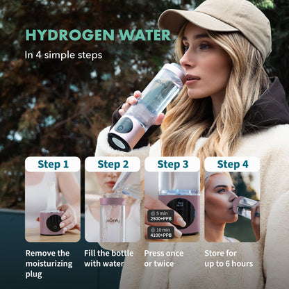 PIURIFY Hydrogenator® Hydrogen Water Bottle - Pink