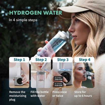 PIURIFY Hydrogenator® Hydrogen Water Bottle - Silver