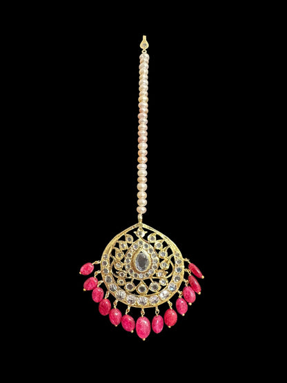 BR497 INSIA BRIDAL SET IN RUBY  ( READY TO SHIP  )