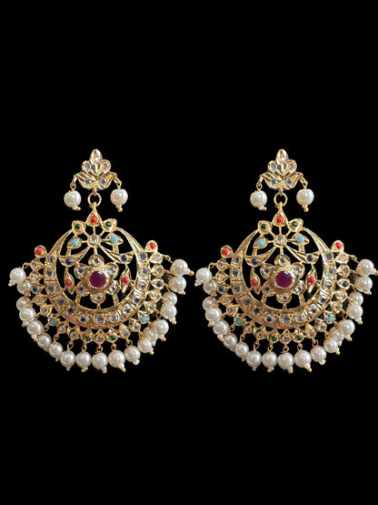 PS338   Nihar pendant set ( navratan ) (READY TO SHIP )