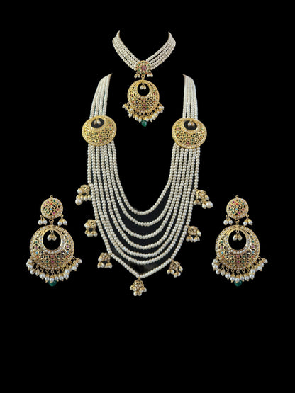 BR480 MUNIRA bridal set in Navratan ( READY TO SHIP )