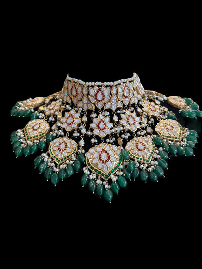 BR466 Subah high quality meena bridal set ( READY TO SHIP )