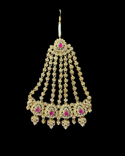 BR490 MEHTAB bridal set in ruby ( READY TO SHIP )