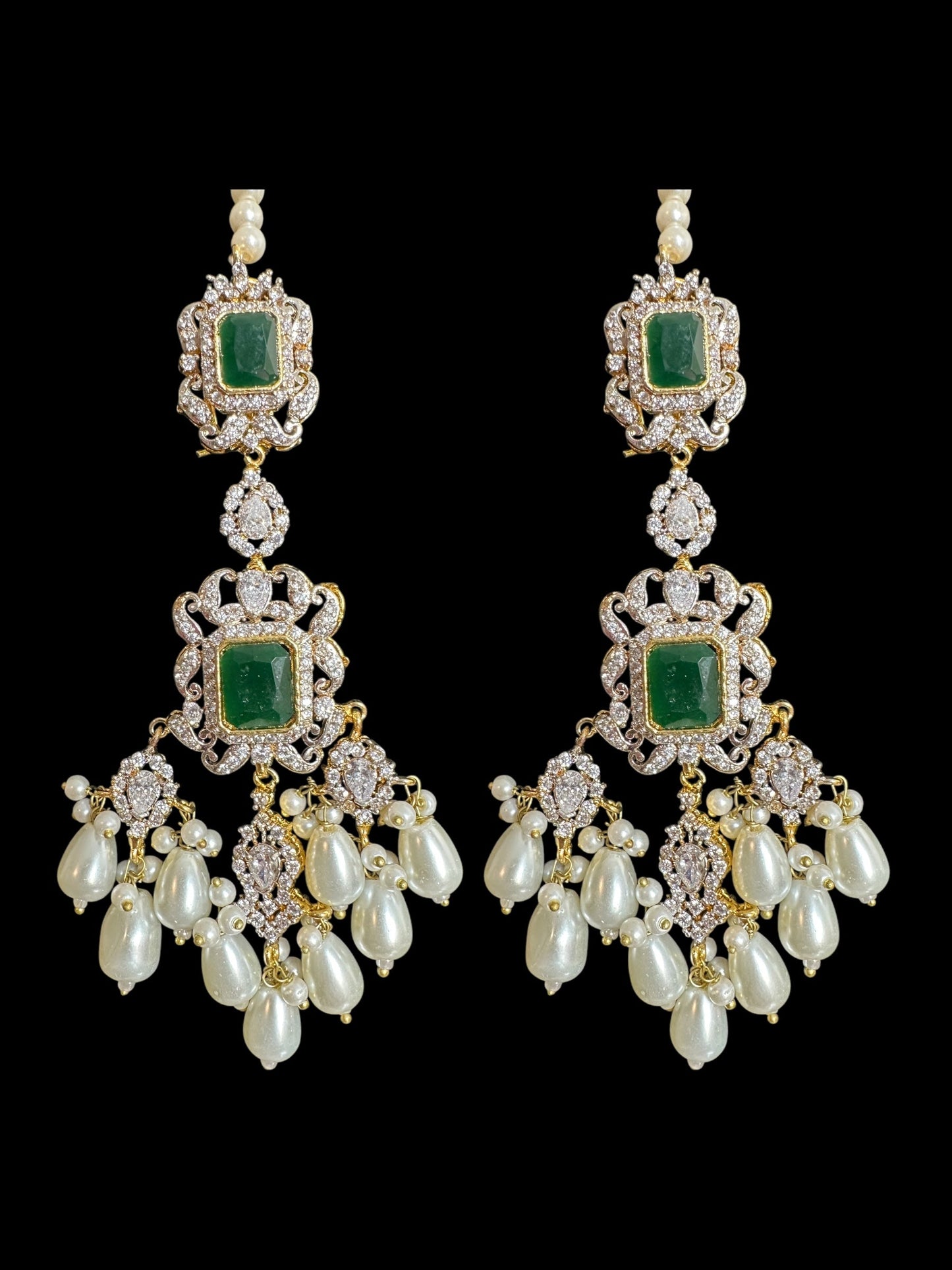 BR472 Farhat bridal set in green ( READY TO SHIP)