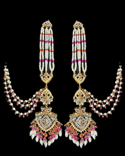 BR487 MAHAM  bridal set in MULTICOLOR ( READY TO SHIP  )