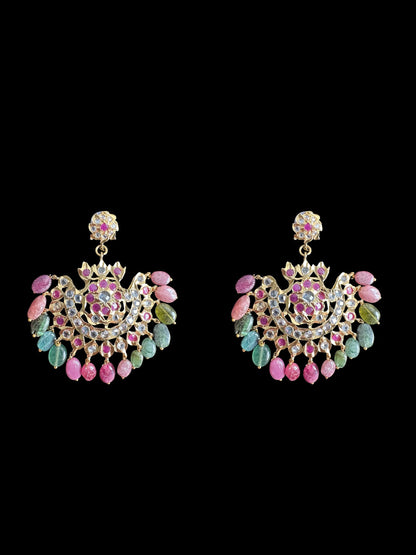 Naira earrings in rubies (READY TO SHIP )