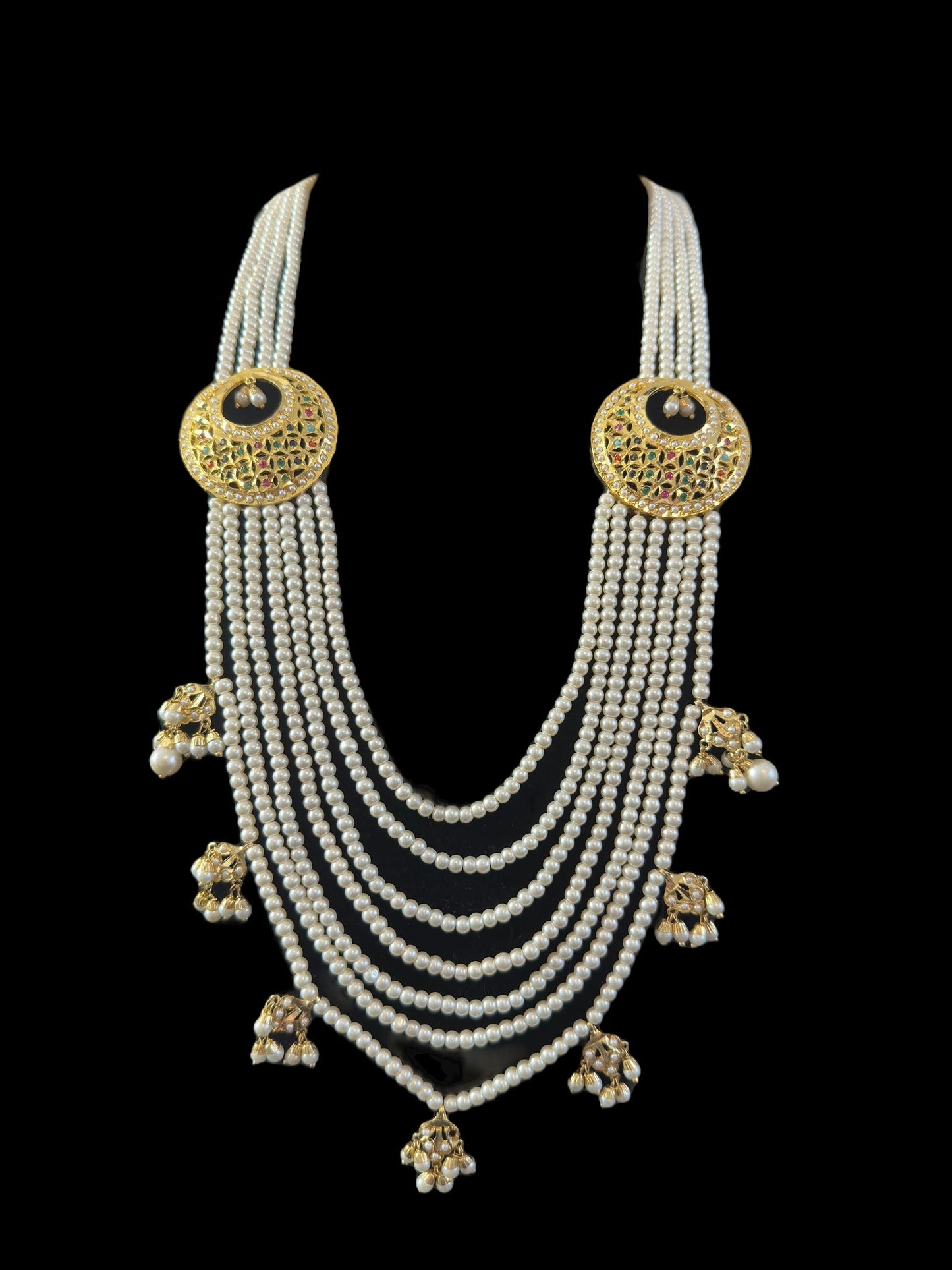 BR480 MUNIRA bridal set in Navratan ( READY TO SHIP )