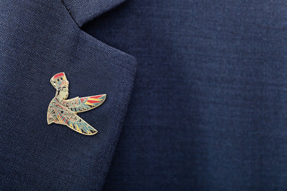 BA Bird Ancient Egyptian Enamel Pin - Symbolic Egyptology Lapel Pin