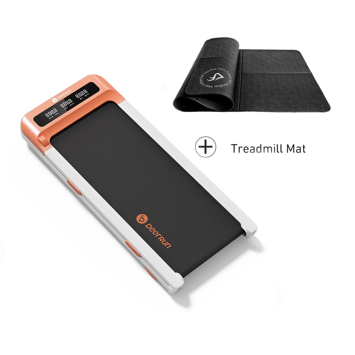 DeerRun Z10 12% Auto Incline Smart Walking Pad Treadmill with remote control-Orange
