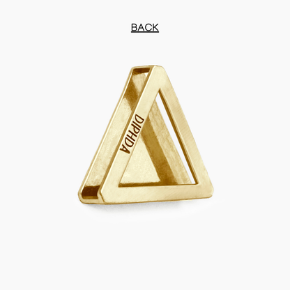 Rose Quartz Triangle Crystal Charm - Gold or Silver | DIPHDA