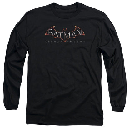 Batman Arkham Knight Logo Mens Long Sleeve Shirt Black Officially Licensed