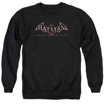 Batman Arkham Knight Logo Mens Crewneck Sweatshirt Black Officially Licensed