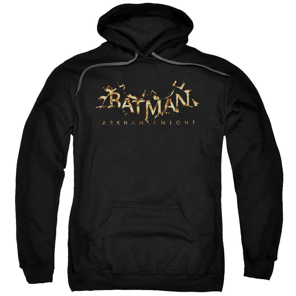 Batman Arkham Knight Ak Flame Logo Mens Hoodie Black Officially Licensed