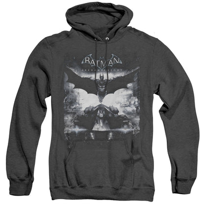 Batman Arkham Knight Forward Force Mens Heather Hoodie Black Officially Licensed