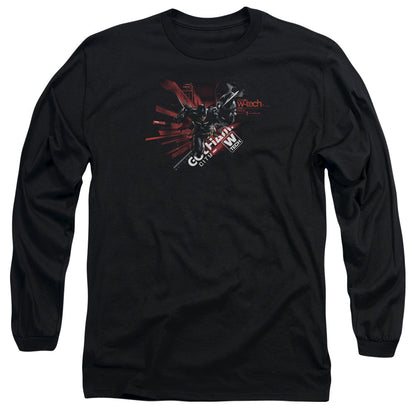 Batman Arkham Knight Ak Tech Mens Long Sleeve Shirt Black Officially Licensed