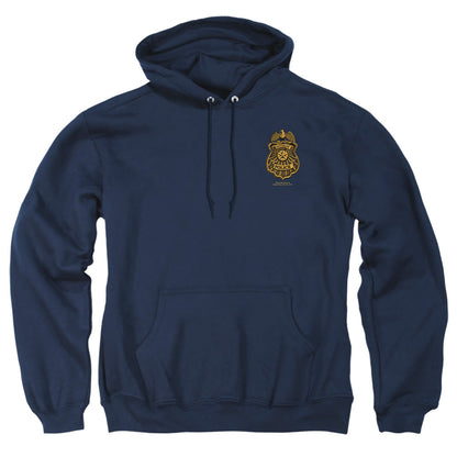 Batman Arkham Knight Gotham Badge Mens Hoodie Navy Officially Licensed