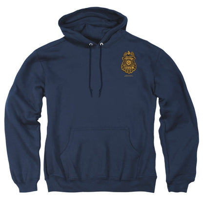 Batman Arkham Knight Gotham Badge Mens Hoodie Navy Officially Licensed