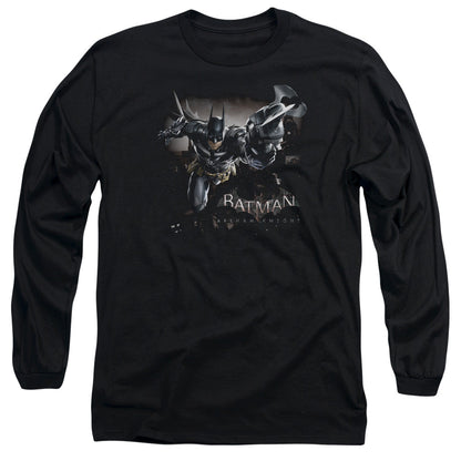 Batman Arkham Knight Grapple Mens Long Sleeve Shirt Black Officially Licensed