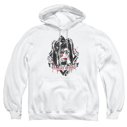 Batman Arkham Knight Sugar Quinn Mens Hoodie White Officially Licensed