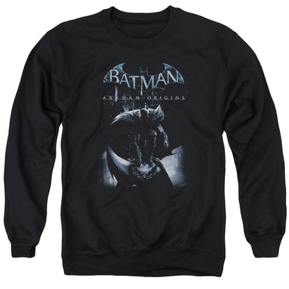 Batman Arkham Origins Perched Cat Mens Crewneck Sweatshirt Black