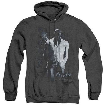 Batman Arkham Origins Black Mask Heather Mens Hoodie Black Officially Licensed