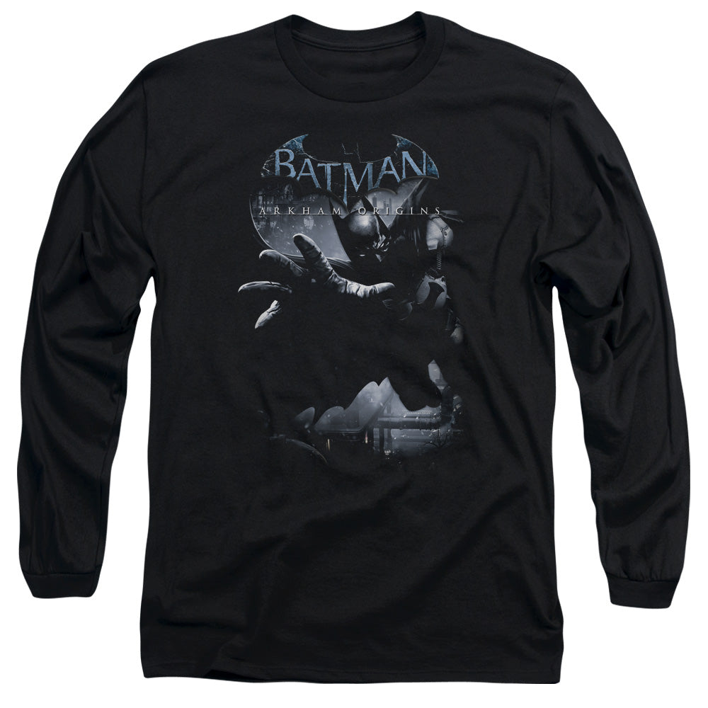Batman Arkham Origins Out Of The Shadows Mens Long Sleeve Shirt Black Officially Licensed
