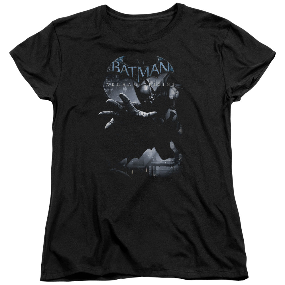 Batman Arkham Origins Out Of The Shadows Womens T Shirt Black Officially Licensed