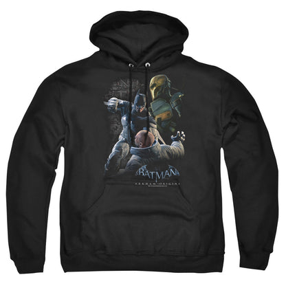 Batman Arkham Origins Punch Mens Hoodie Black Officially Licensed