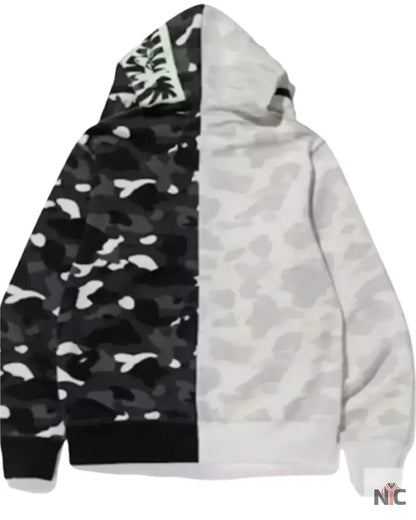 BAPE City Camo Half Shark Full Zip Hoodie