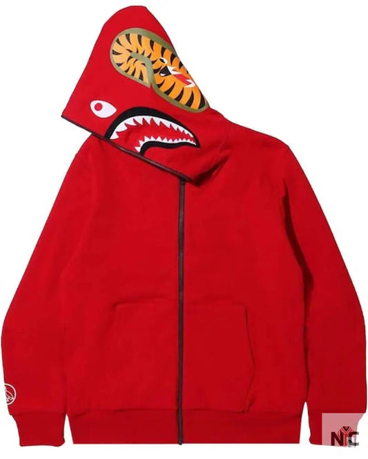 BAPE x OVO Woodland Camo Shark Reversible Full Zip Hoodie