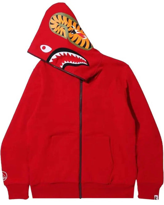 BAPE x OVO Woodland Camo Shark Reversible Full Zip Hoodie