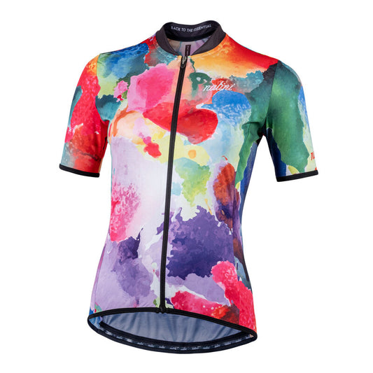 Nalini Turin 2006 Women's Cycling Jersey - Multicolor with Flowers Small