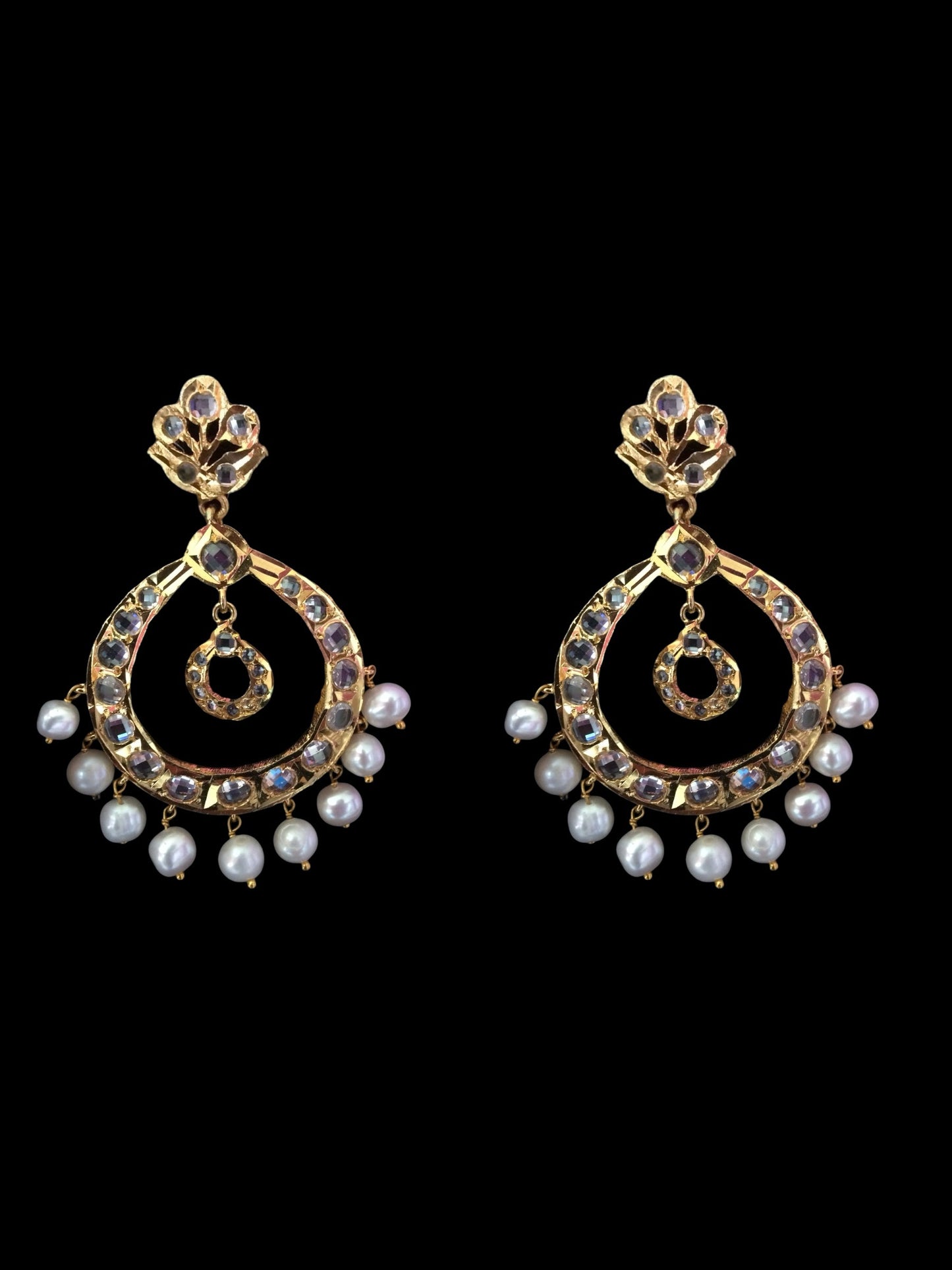 Hyderabadi / Nizami tirmani in fresh water pearls ( SHIPS IN 1 WEEK )