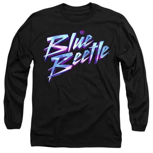 Blue Beetle (2023) Logo Mens Long Sleeve Shirt Black Officially Licensed