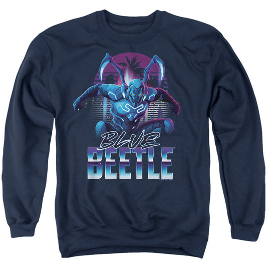 Blue Beetle (2023) City Protector Mens Crewneck Sweatshirt Navy Officially Licensed
