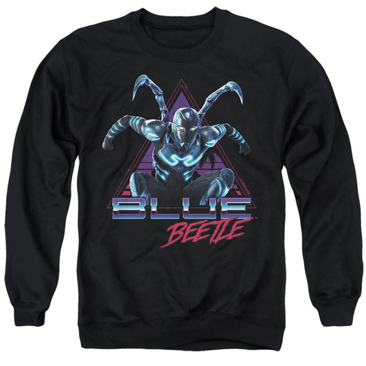 Blue Beetle (2023) Leaping Triangle Mens Crewneck Sweatshirt Black Officially Licensed