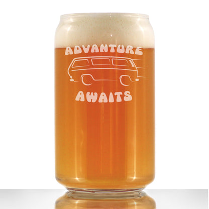 Advanture Awaits - 16 Ounce Beer Can Pint Glass