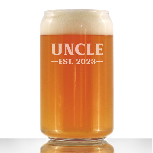 Uncle Est. 2023 - Bold - 16 Ounce Beer Can Pint Glass