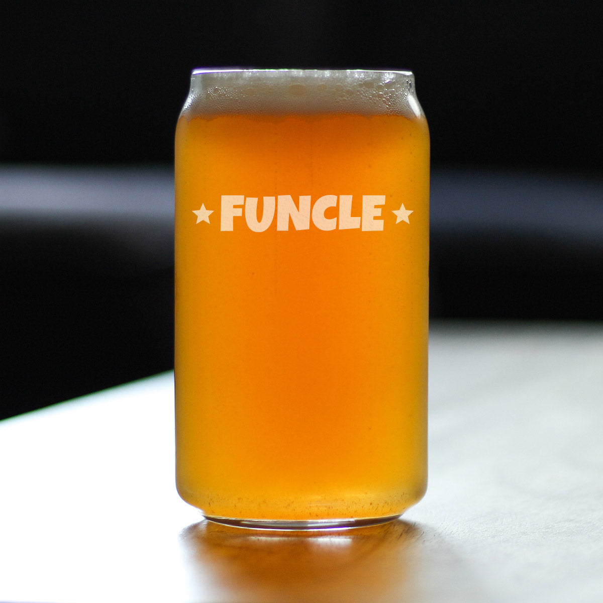 Funcle Beer Can Pint Glass - Funny Gifts For The Best Uncle - 16 Oz Glasses