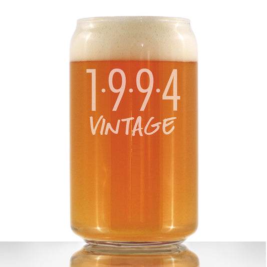 Vintage 1994 - Beer Can Pint Glass - 31st Birthday Gifts for Men or Women Turning 31 - Fun Bday Party Decor - 16 oz