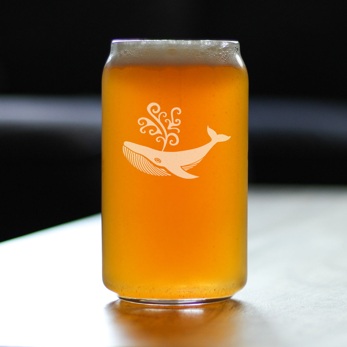 Decorative Whale - 16 Ounce Beer Can Pint Glass