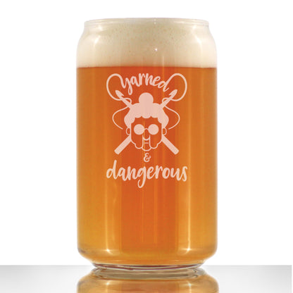 Yarned & Dangerous - 16 Ounce Beer Can Pint Glass