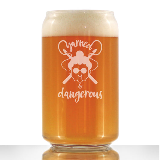 Yarned & Dangerous - 16 Ounce Beer Can Pint Glass