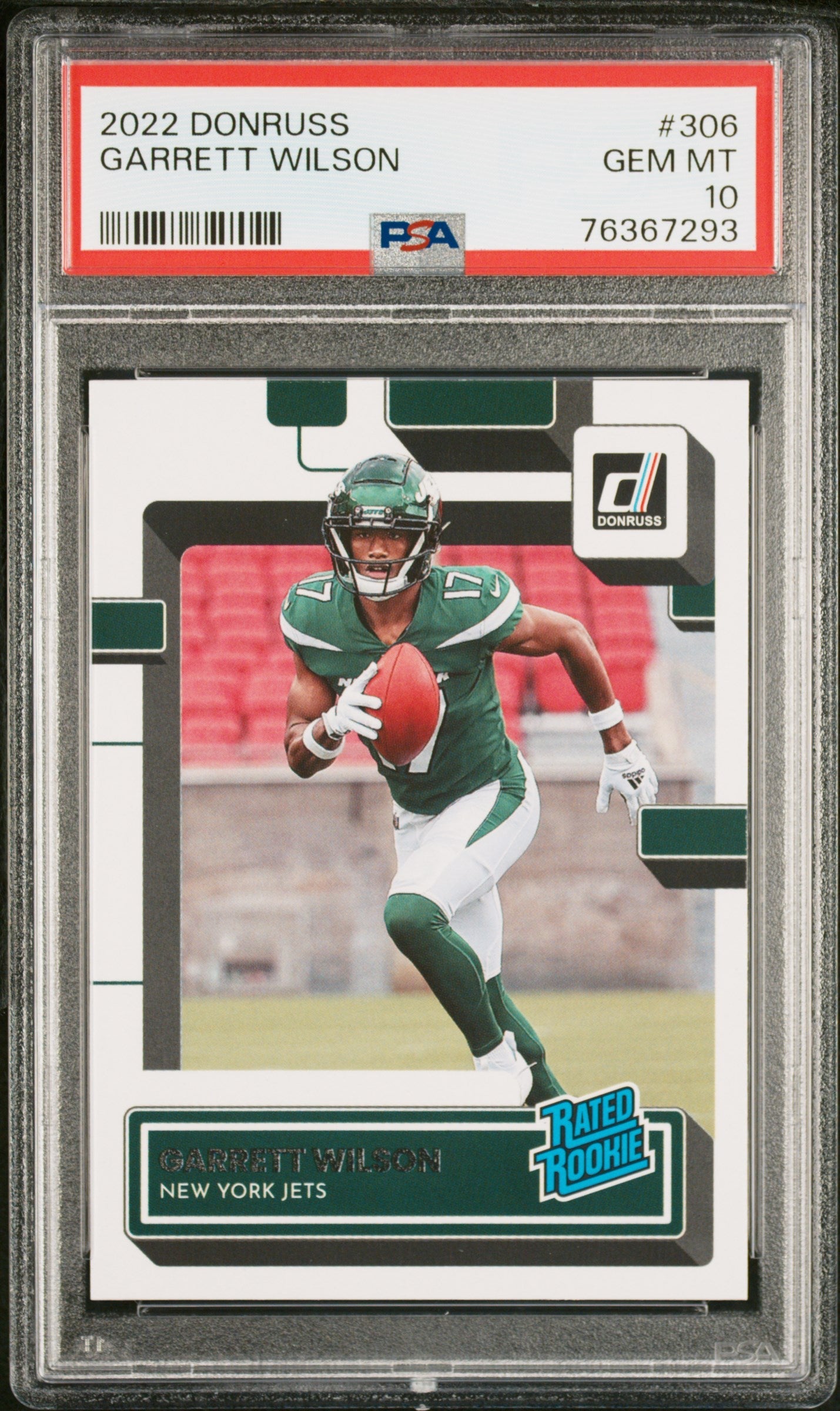 Graded 2022 Panini Donruss Garrett Wilson #306 Rookie RC Football Card PSA 10 Gem Mint