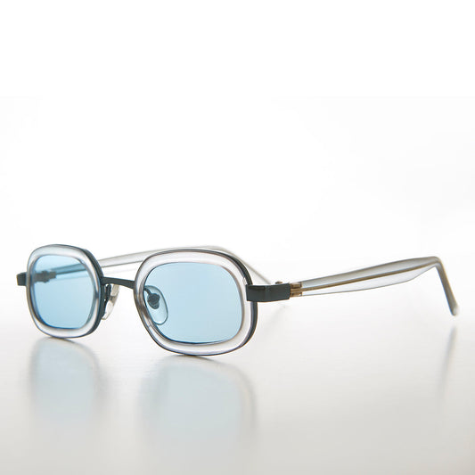 Translucent Colored Small Vintage Sunglass - Berry