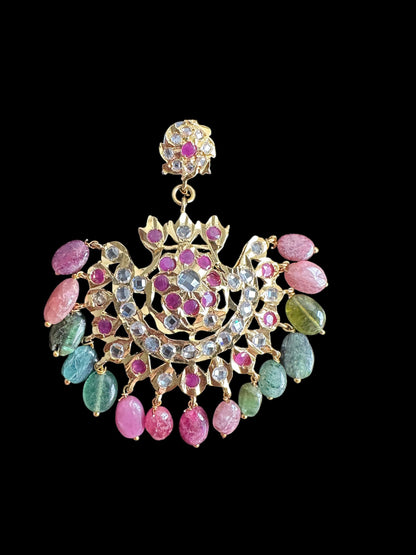 Naira earrings in rubies (READY TO SHIP )